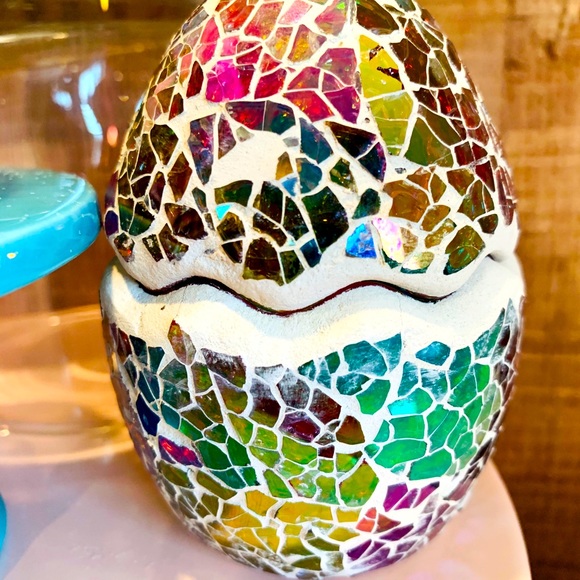 Mosaic Glass and Ceramic Easter Egg - Picture 2 of 10
